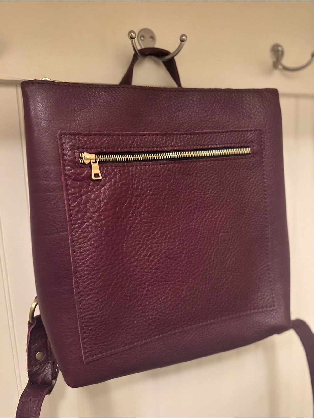 Women's Portland Leather Goods Leather Backpack - Plum